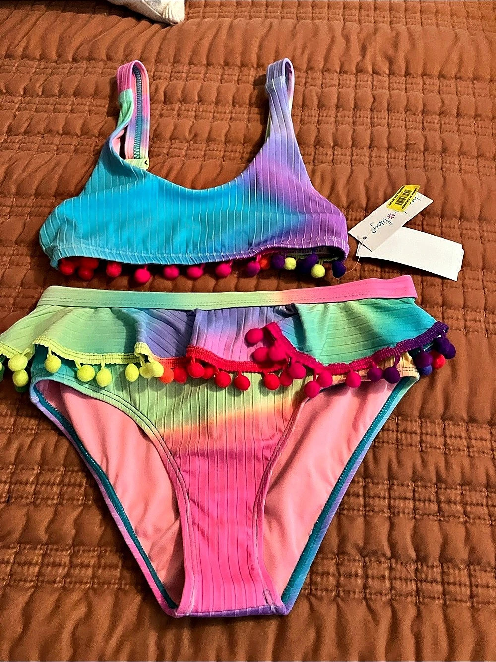 Beach lingo Girls Size 8 Multicolor Bikinis